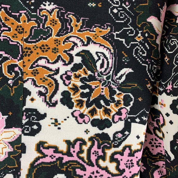 A.L.C Tordi Paisley Print Silk Tiered Dress 4 - Picture 6 of 11